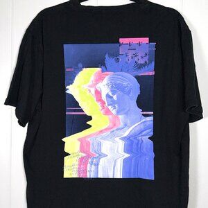 Original Use Off Air Black Glitch Roman Sculpture Vaporware Graphic T-Shirt L